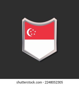 Illustration of Singapore flag Template