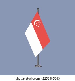 Ilustración de la plantilla de bandera de Singapur