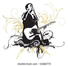 Illustration of a singer