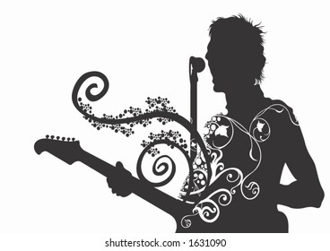 Illustration of a singer
