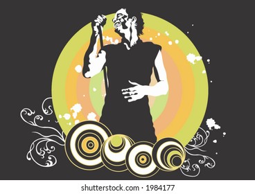 Illustration of a singer