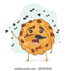 Illustration singing cookies