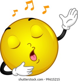 Illustration of a Singing Smiley