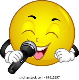 Illustration of a Singing Smiley