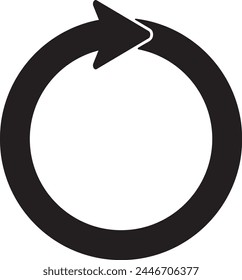Illustration of a single arrow drawing a circle
