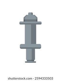 Illustration of a single automotive shock absorber, isolated on a white background, perfect for vehicle suspension systems.