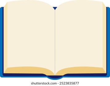 Ilustración de un solo libro abierto azul