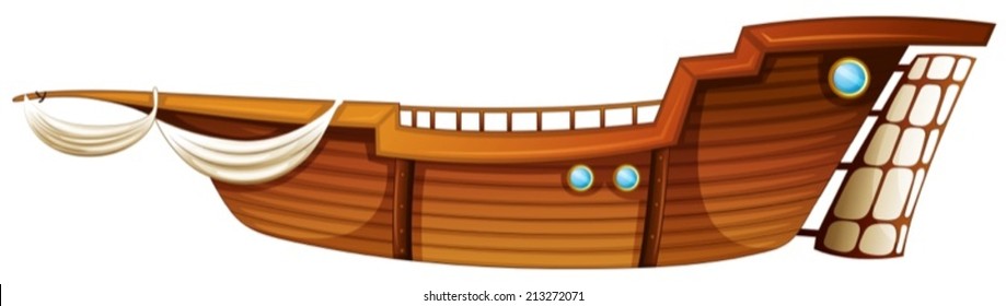 Illustration of a single boat