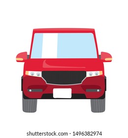 Illustration Of A Single Car, Front View, 4 × 4, Off-road Vehicle, RV Car