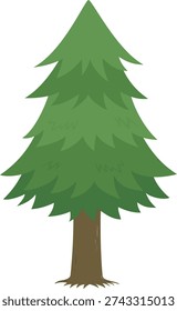 Illustration of a single cedar tree
