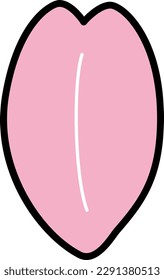 Illustration of a single cherry blossom petal