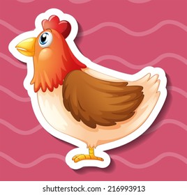 Ilustración de un solo pollo