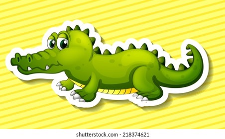 illustration of a single crocodile