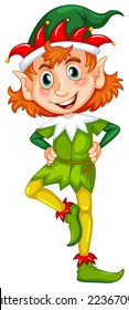 Illustration of a single elf standing