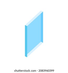 Illustration of single glass. Section for double glazed window.