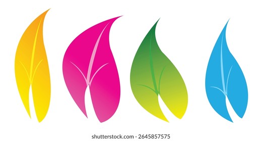 Illustration of a single green leaf with textured details. The leaf is shown on a light background, highlighting its natural, organic texture and color. Vintage botanical illustration vector.