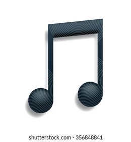 illustration of single music sign on white background
