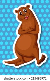 Illustration of a single otter