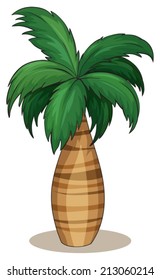 Illustration of a single palm tree