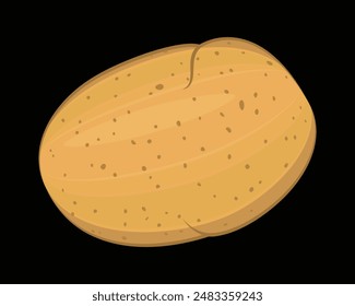 Illustration of a single potato