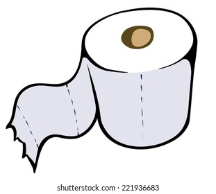 An Illustration of a single roll of toilet paper