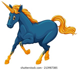 Illustration of a single unicorn