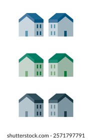 Illustration of a single-family home building seen from the side