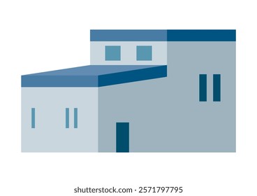 Illustration of a single-family home building seen from the side