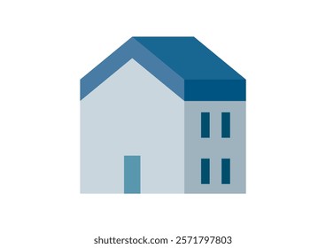 Illustration of a single-family home building seen from the side