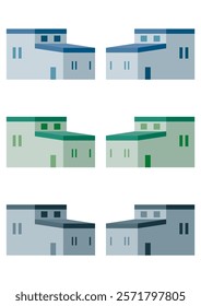 Illustration of a single-family home building seen from the side
