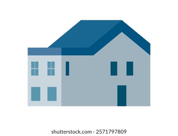Illustration of a single-family home building seen from the side