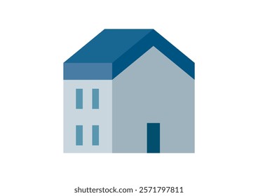 Illustration of a single-family home building seen from the side