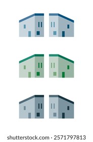 Illustration of a single-family home building seen from the side