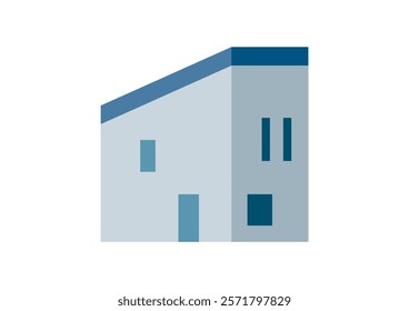 Illustration of a single-family home building seen from the side