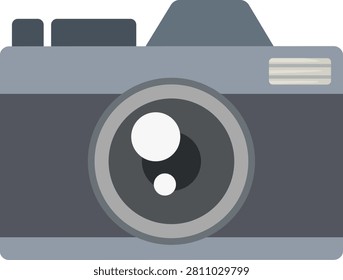 Illustration of a single-lens reflex camera (vector material)