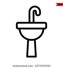 illustration of sink line icon