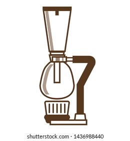 Illustration of siphon for making coffee, vector data (line art) 