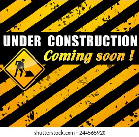 illustration of site under construction concept background