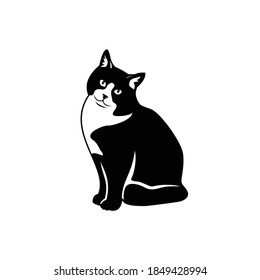 Gato Blanco Y Negro Ilustraciones Imagenes Y Vectores De Stock Shutterstock