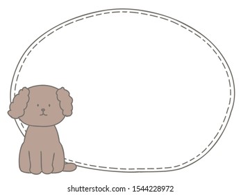 Illustration of a sitting dog.
