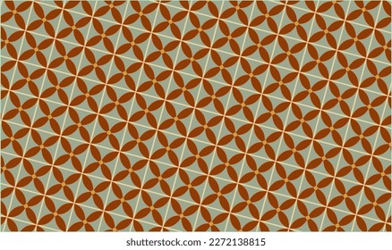 Illustration of a sixties and seventies  style.Tiles pattern from the 70s years, brown. vector. abstract geometric background. vintage wallpapers. Trendy background. retro.