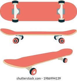 Illustration of Skate board vector design