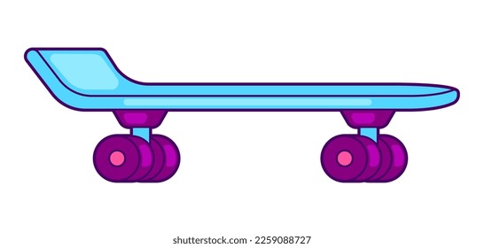 Illustration of skateboard. Colorful cute icon. Creative symbol in cartoon style.