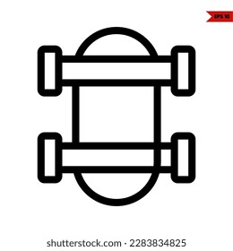illustration of skateboard line icon 