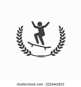 illustration of skateboard, vector art.