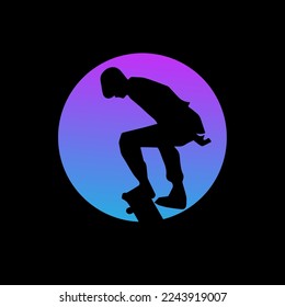 illustration of a skateboarder with agility and reliability