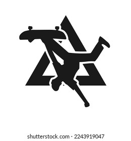illustration of a skateboarder with agility and reliability