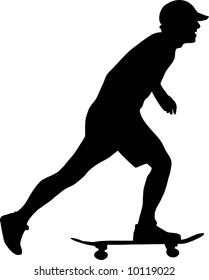 illustration of a skater boy