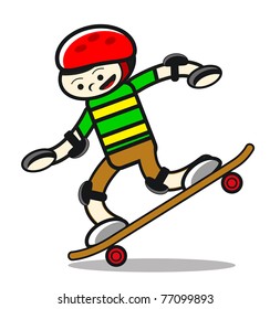 illustration of skater boy