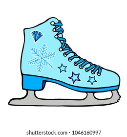 Illustration skates. Sport style design.– stock illustration
